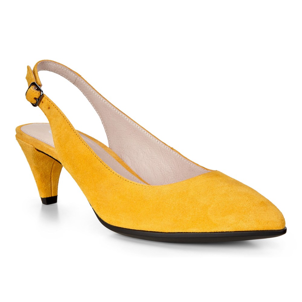 Pumps Mujer - ECCO Shape 45 Pointy Sleek Slingback - Amarillos - BJN125780